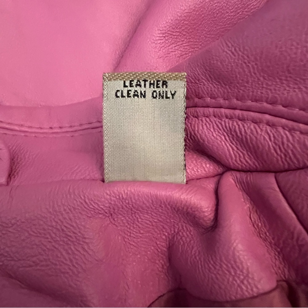 I.e.‎ Pink Blazer Style Soft Leather Jacket Medium Good Condition - Picture 10 of 10